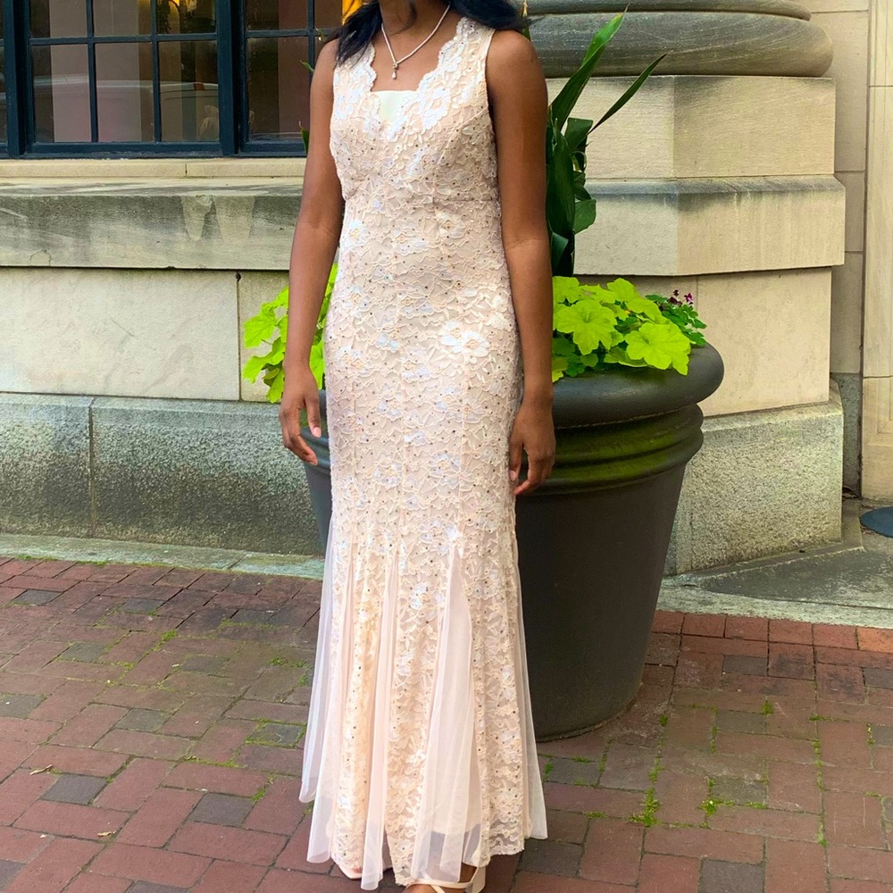 Small champagne formal dress